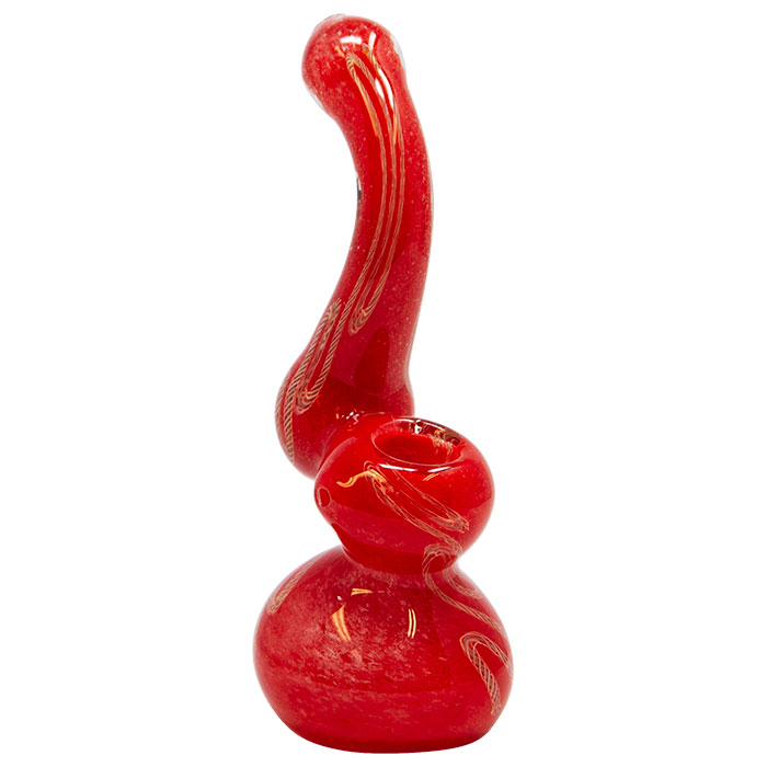 Tokin' Tiger Glass Bubbler Red Swirl